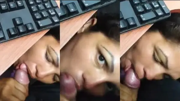 Secretary Giving Blowjob In Office Boss MMS